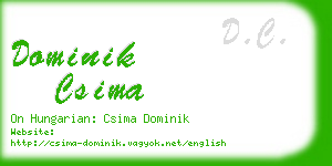 dominik csima business card